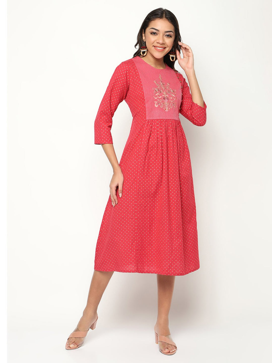 Scarlet Emb Dress