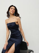 Midnight Satin Slip Dress