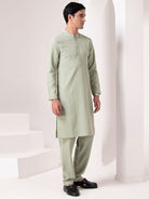 Tonal Emb Kurta Set