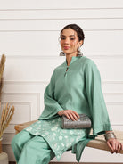 Sea Olive Festival Kurta Set