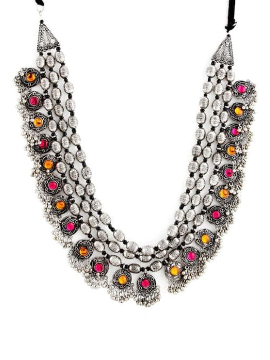 Regal Heritage Multi-Layered Oxidized Necklace