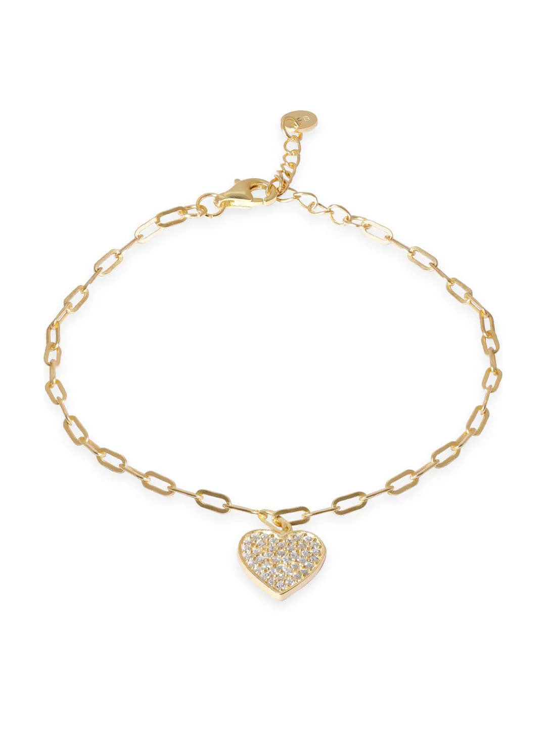 Golden Heart Charm Bracelet