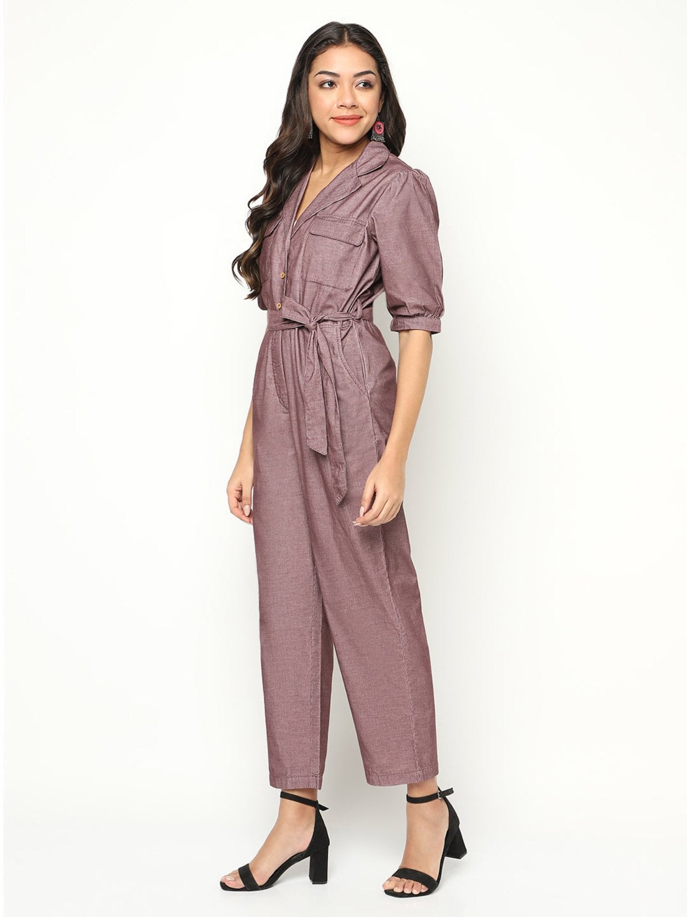 Vintage Textured Jumpsuit