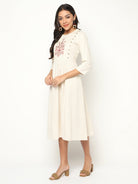 Creamy Emb Dress