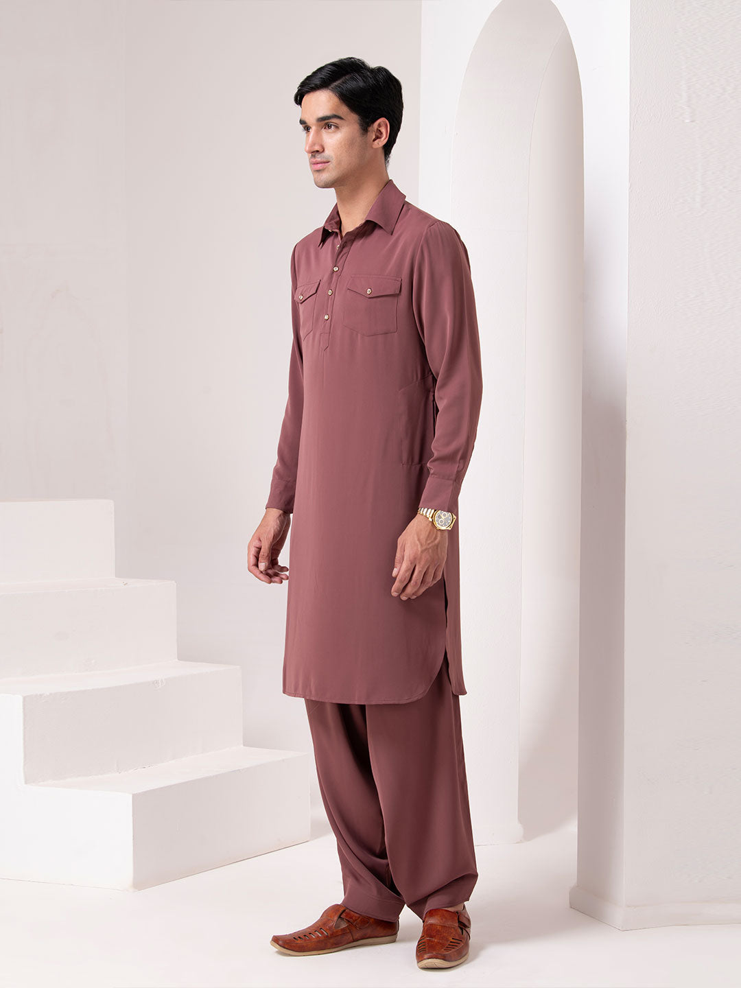 Dusty Rose Classic Kurta Set