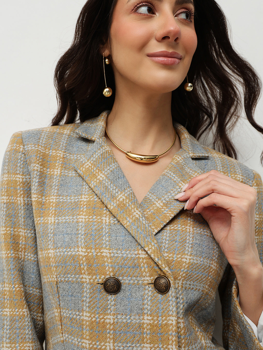 Vintage Plaid Blazer