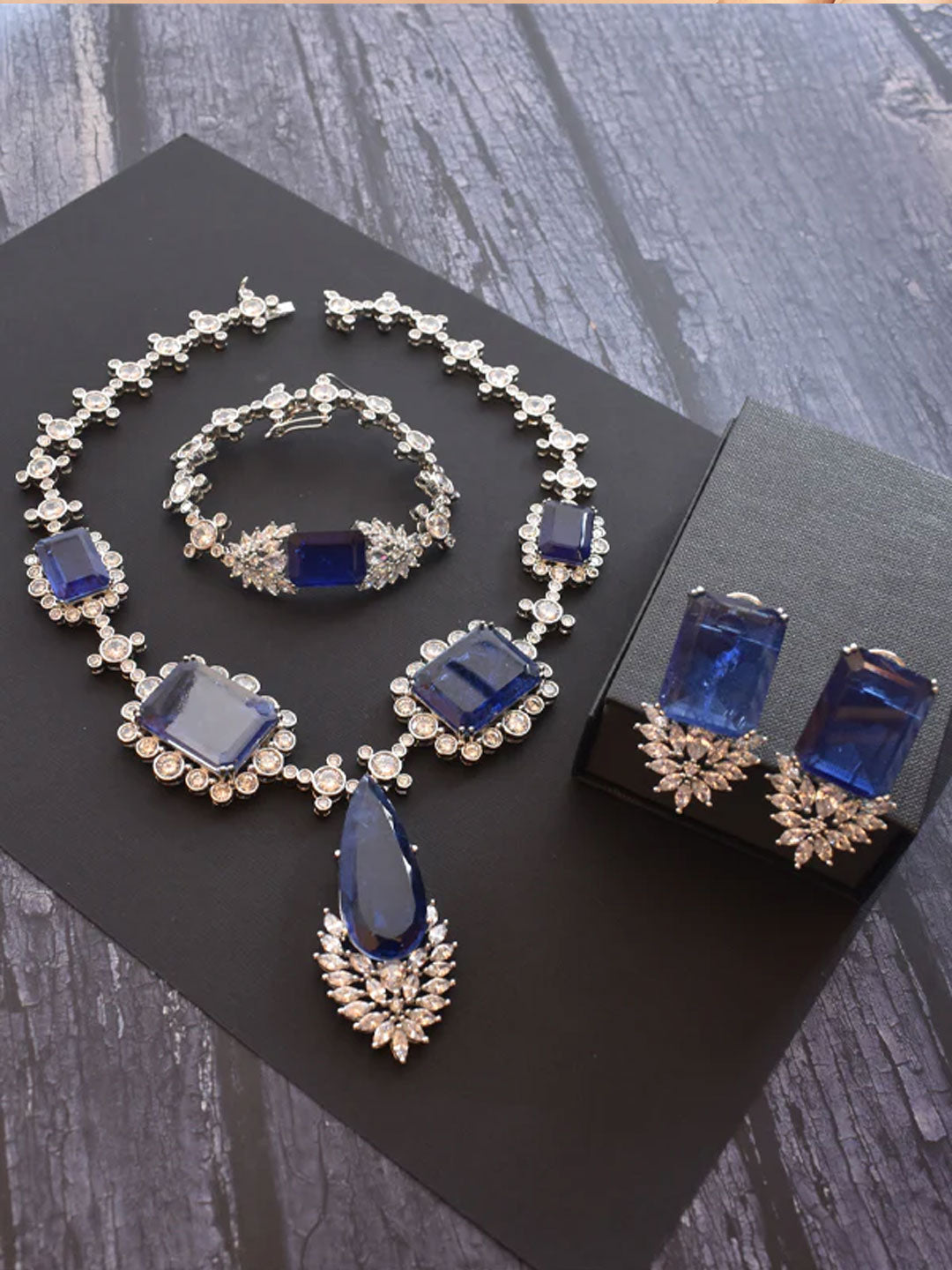 Royal Blue Sapphire Elegance Statement Necklace