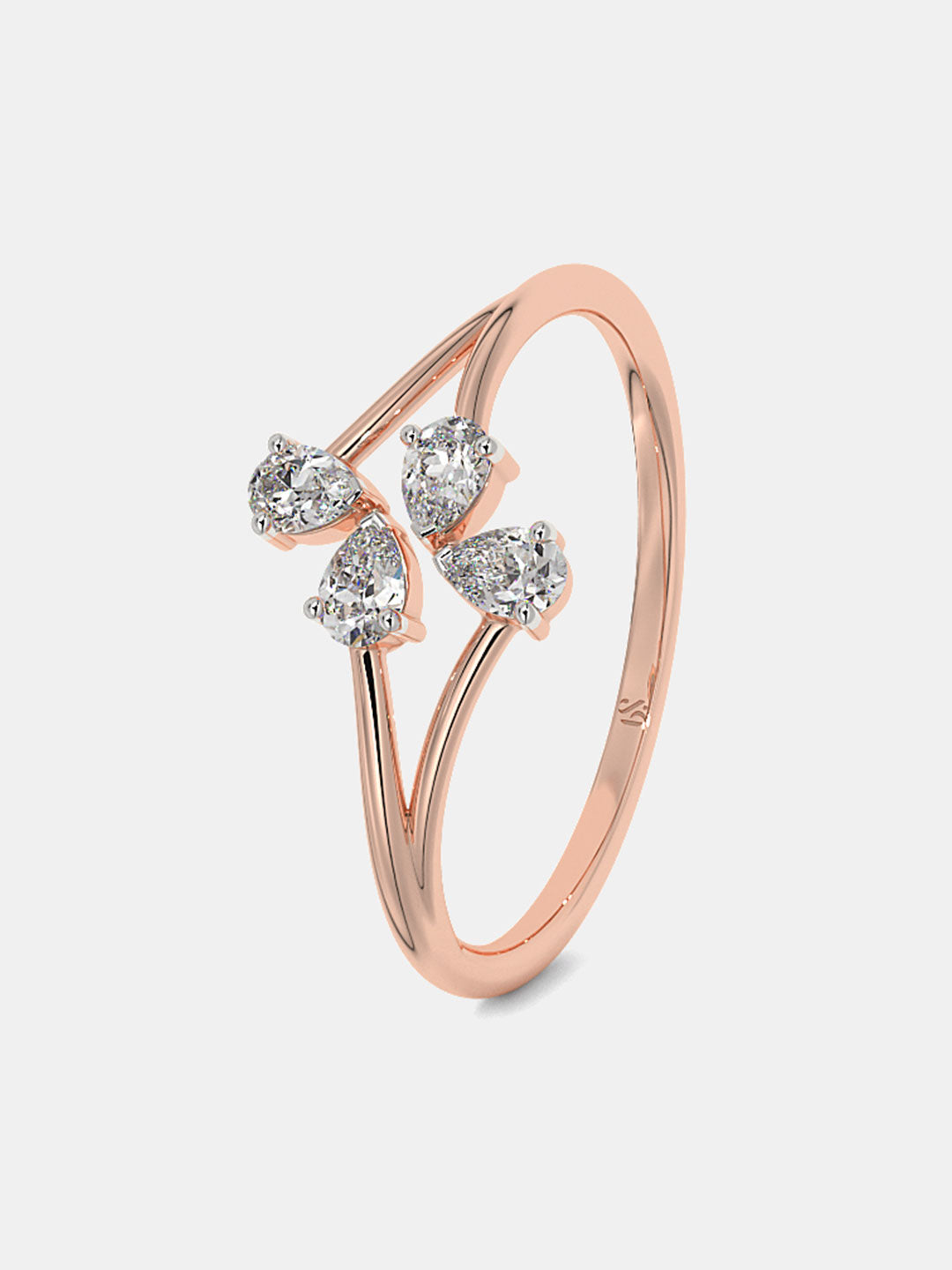 Rose Gold Radiant Sunburst Ring