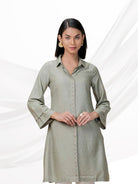 English Shirt Style Kurta Set