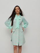 Plaid Tweed 2-Pc Designer Dress