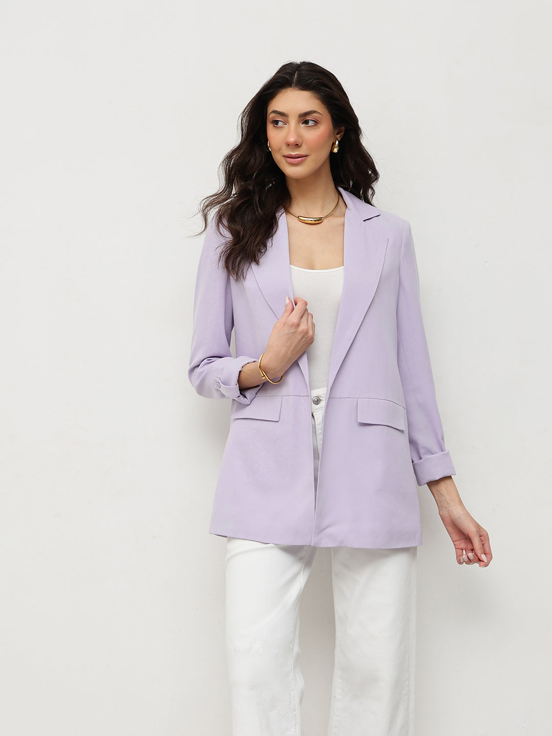 Soft Lavender Elegance Blazer