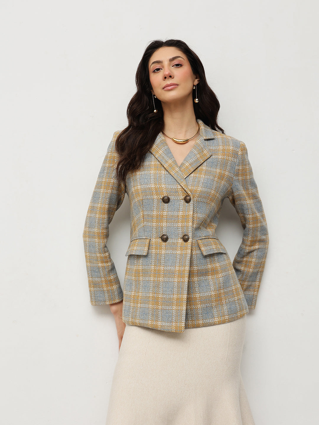 Vintage Plaid Blazer