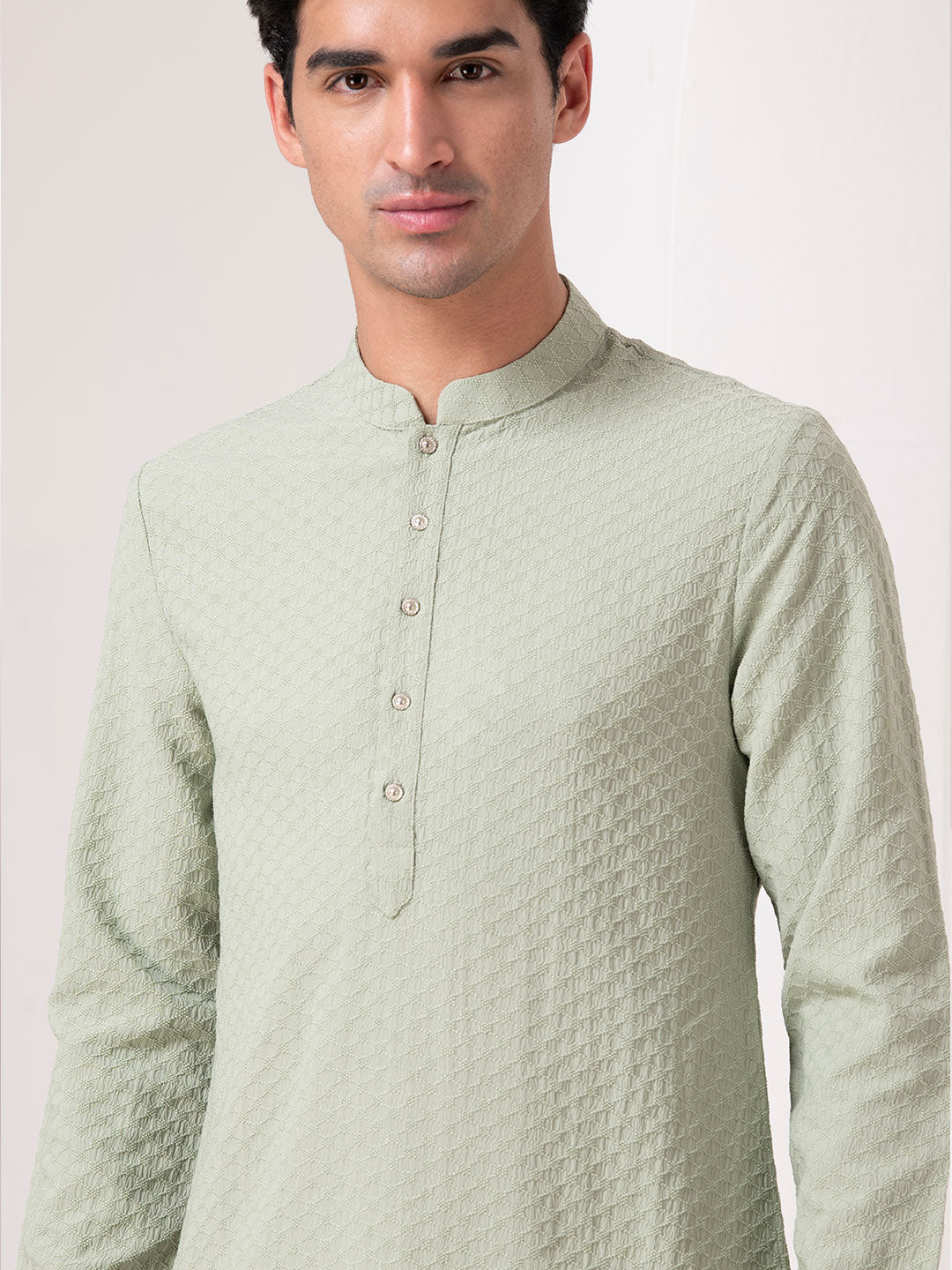 Tonal Emb Kurta Set