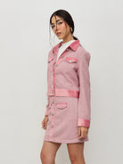 Chic Pink Houndstooth Set