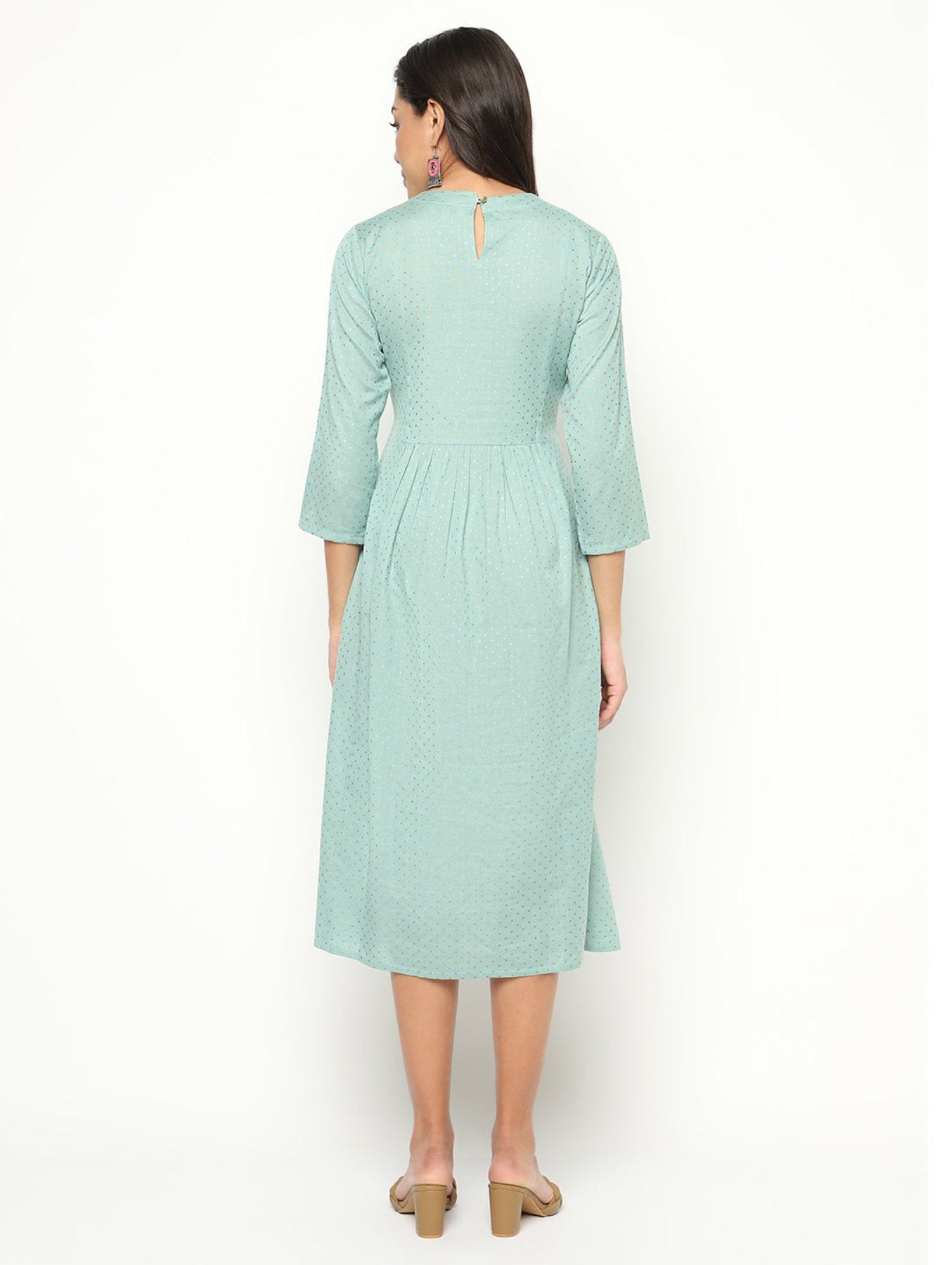 Minty Emb Dress