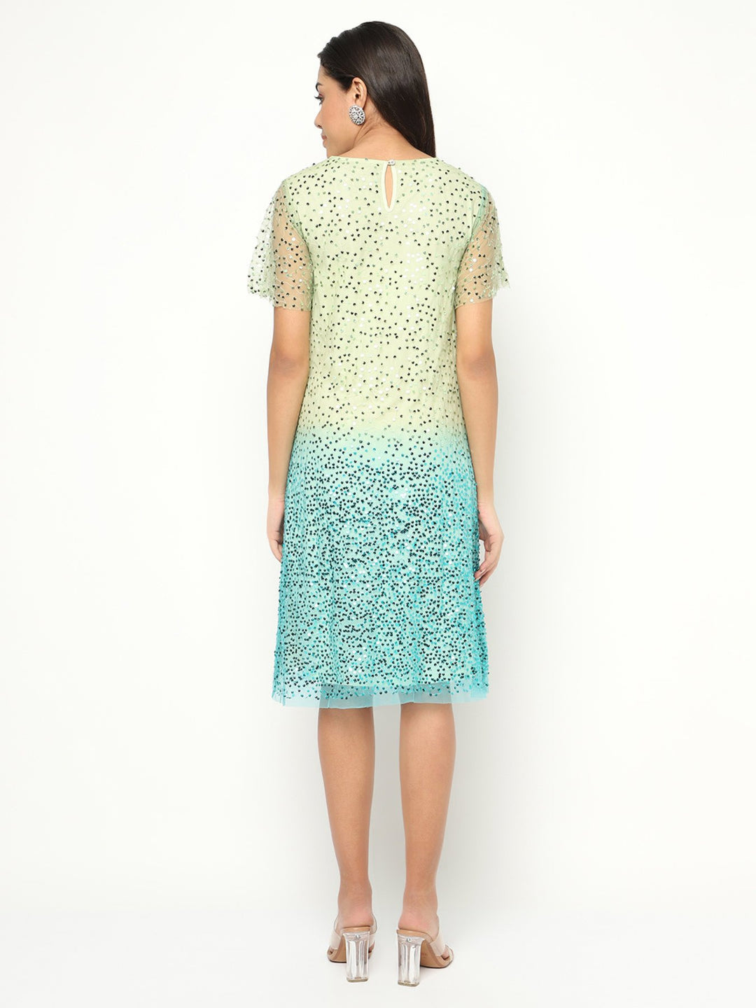 Teal Sequin Dress