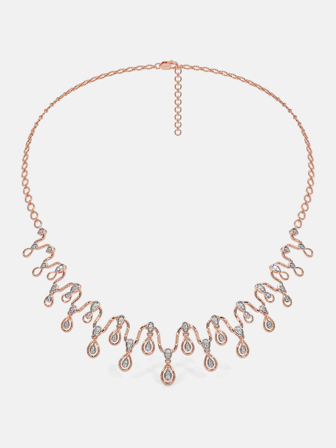 Rose Gold Teardrop Elegance Necklace