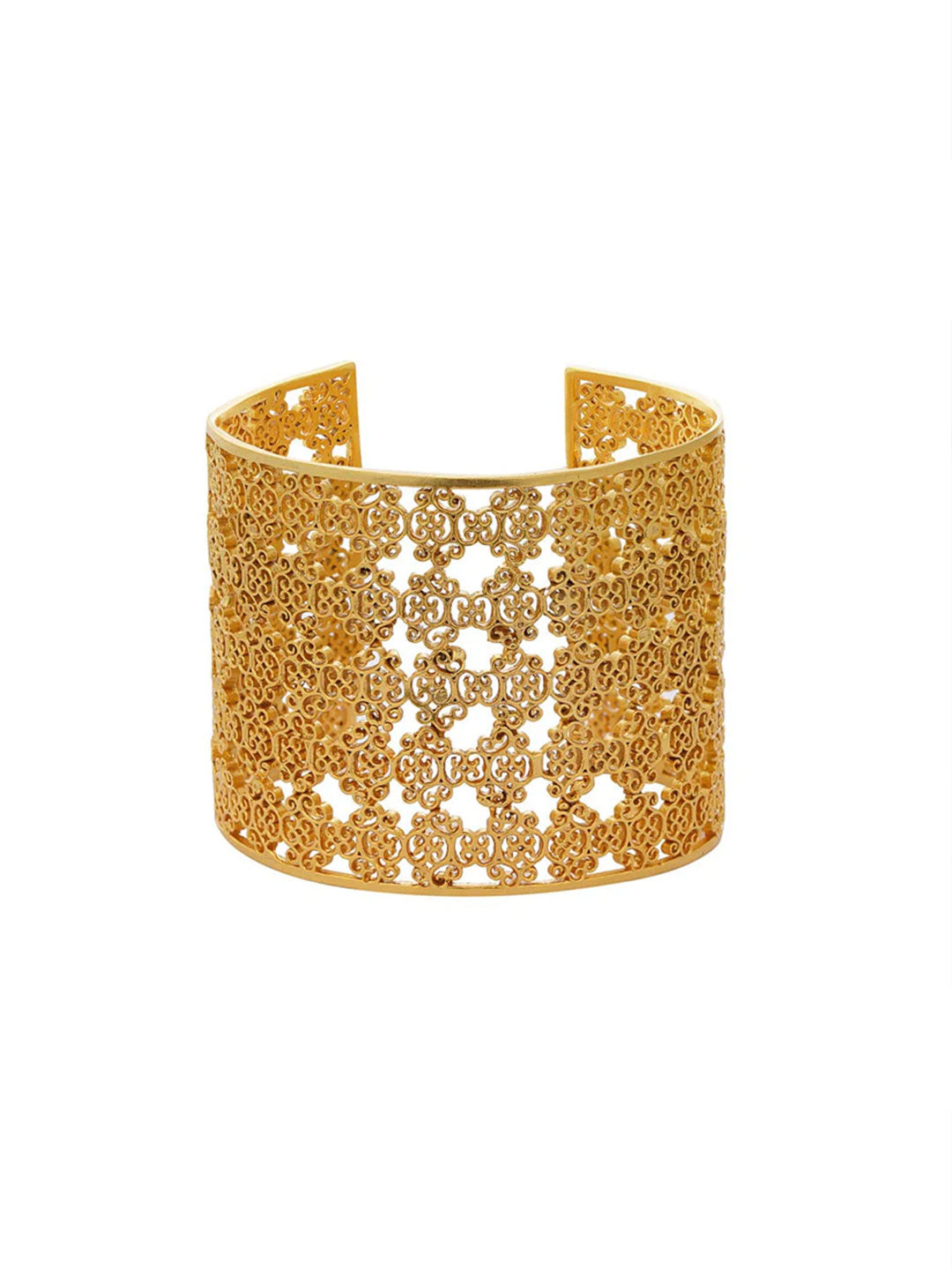 Royal Filigree Gold Cuff Bracelet