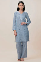 Floral Emb Cotton Kurta Set