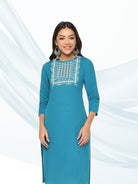 Lagoon Embroidered Kurta Set