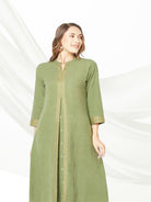 Green Embroidered Kurta Set