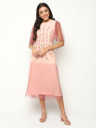 Rose Gradient Embroidered Dress