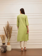 Pastel Green Embroidered Kurta