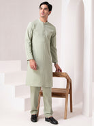 Tonal Emb Kurta Set