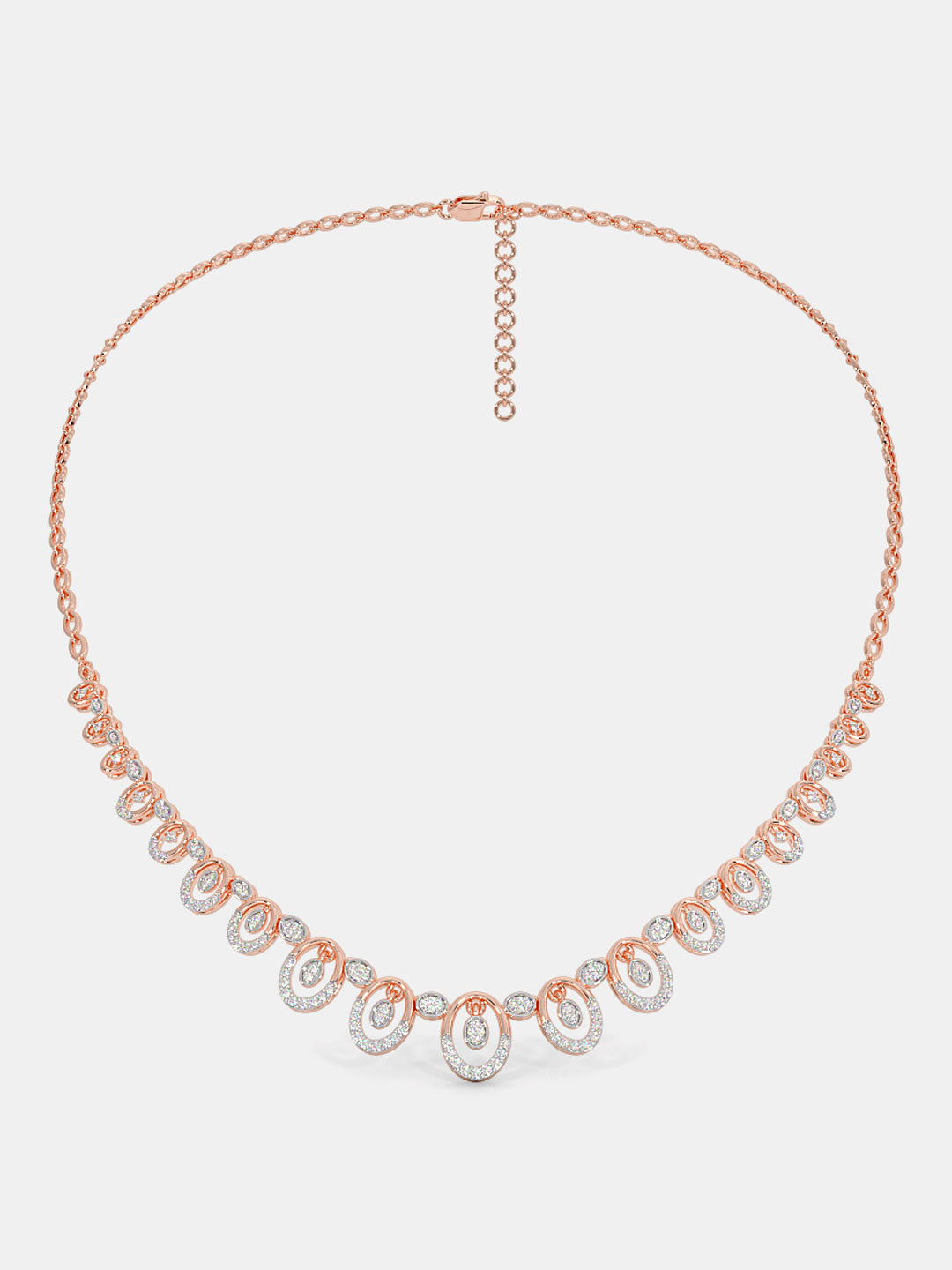 Rose Gold Halo Loop Necklace