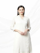 Ivory Sequins Embroidered Kurta Set