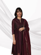 Wine Love Chanderi Kurta Set of 3