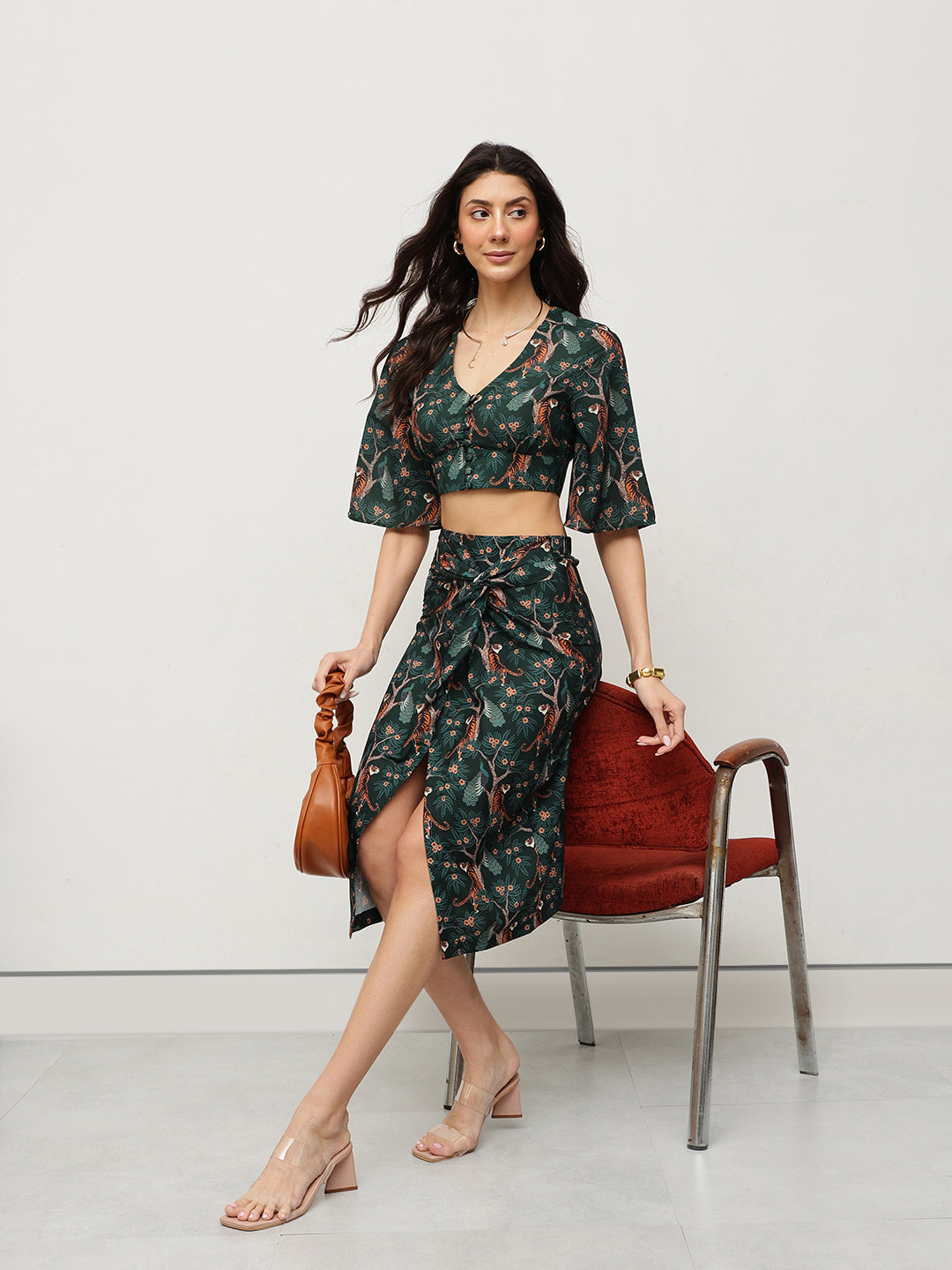 Emerald Safari Print Co-ord Set