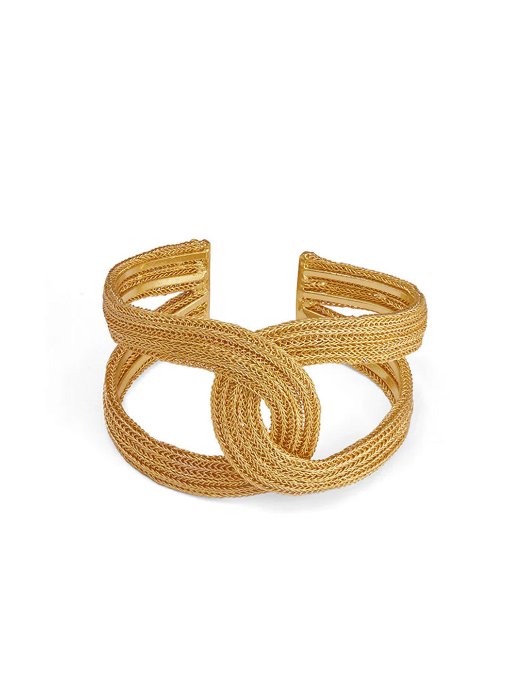 Golden Mesh Knot Cuff Bracelet