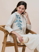 Floral Dori Linen Kurta