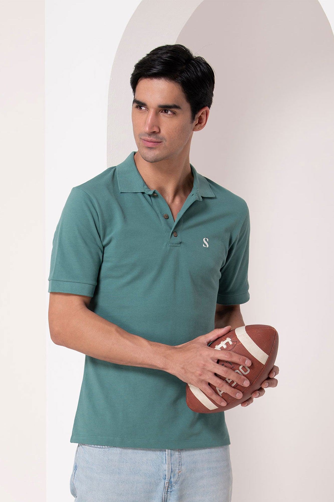 Teal Green Classic Polo T-Shirt