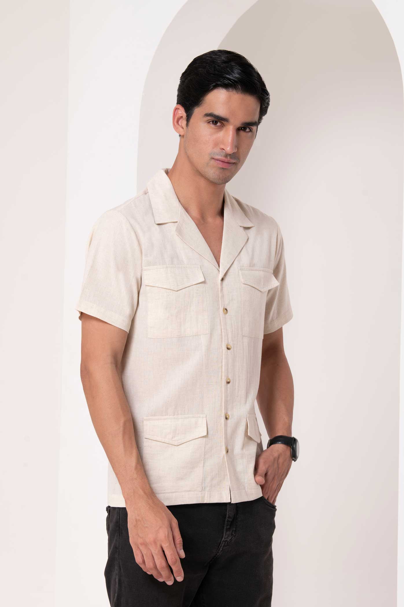 Classic Cuban Linen Shirt