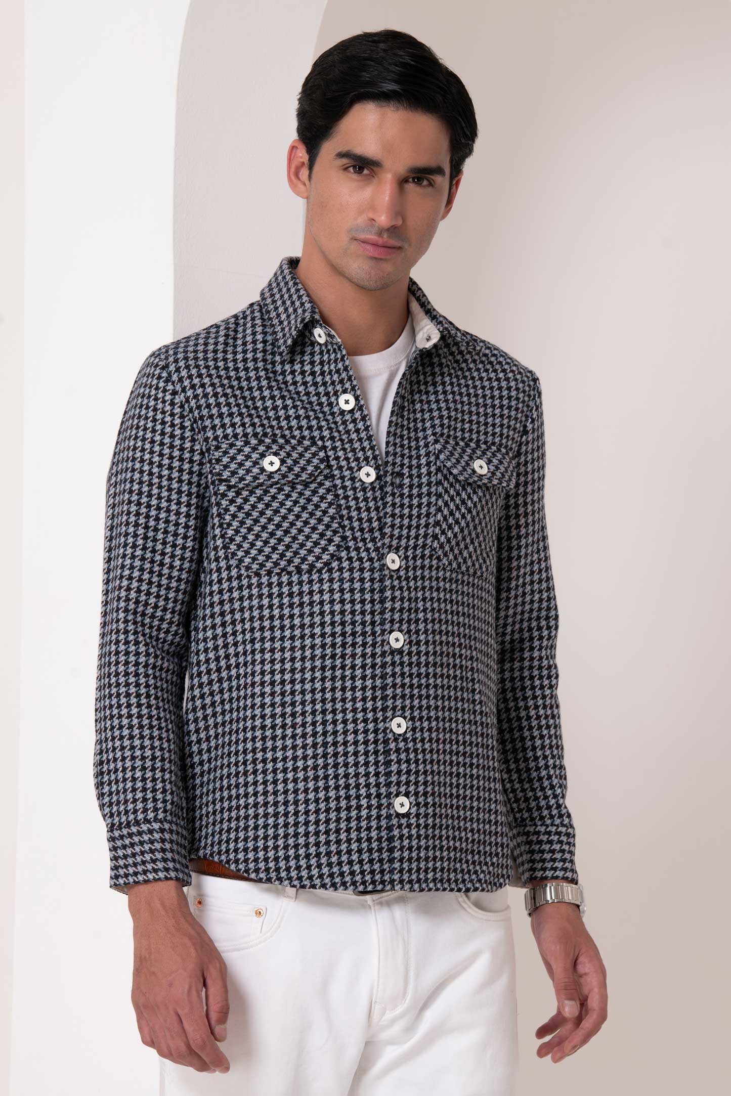 Black & White Houndstooth Shirt