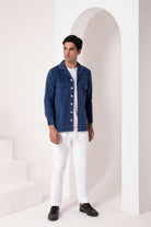 Navy Blue Corduroy Shirt