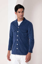 Navy Blue Corduroy Shirt