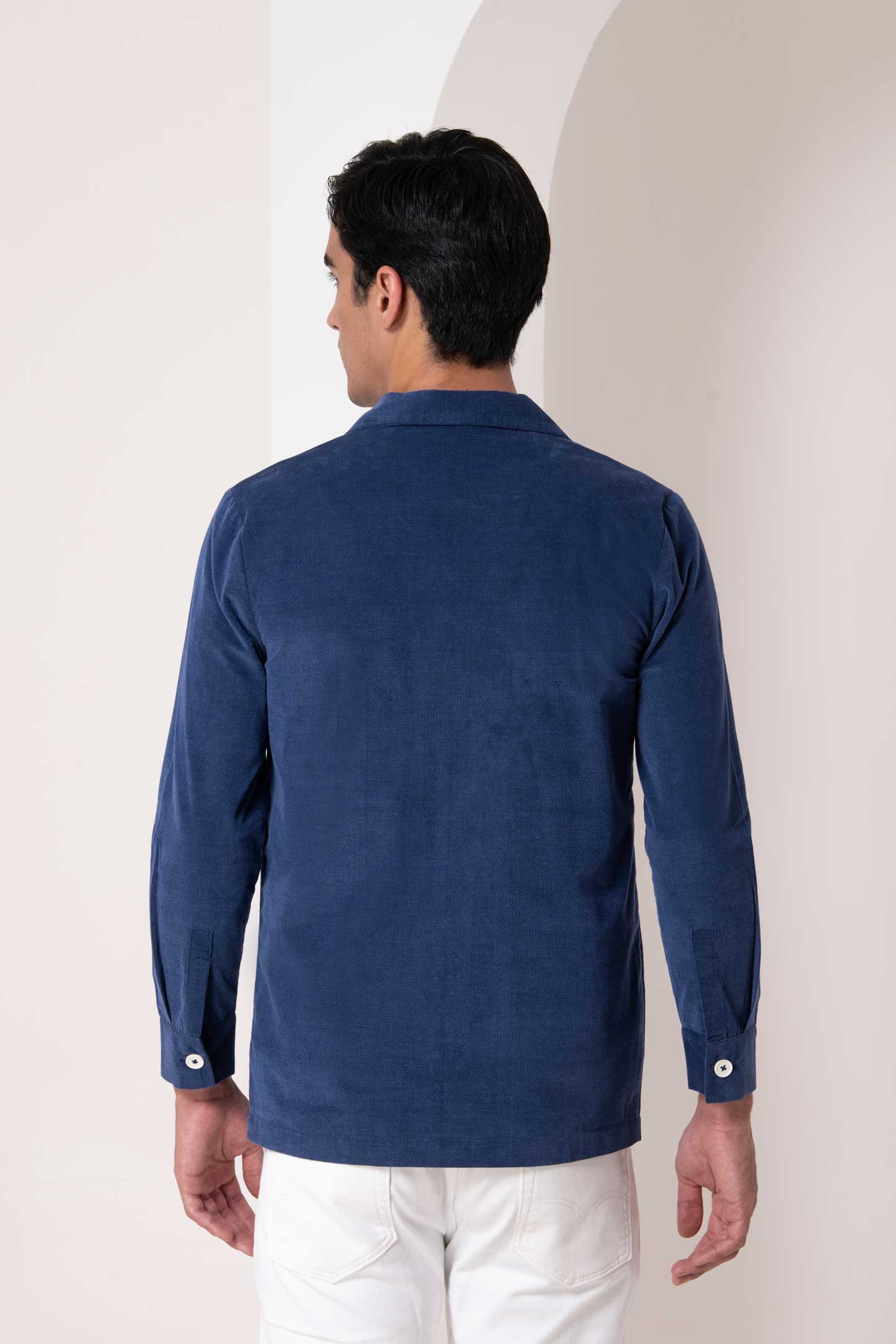 Navy Blue Corduroy Shirt