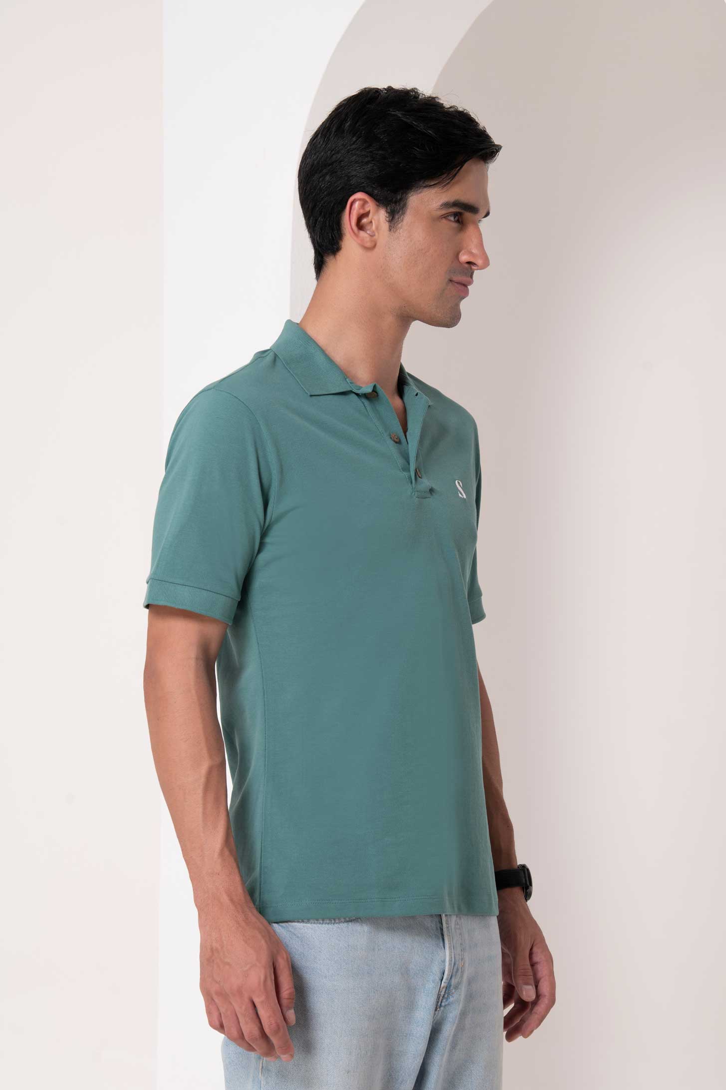 Teal Green Classic Polo T-Shirt