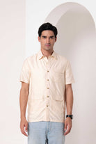 Beige Utility Pocket Shirt