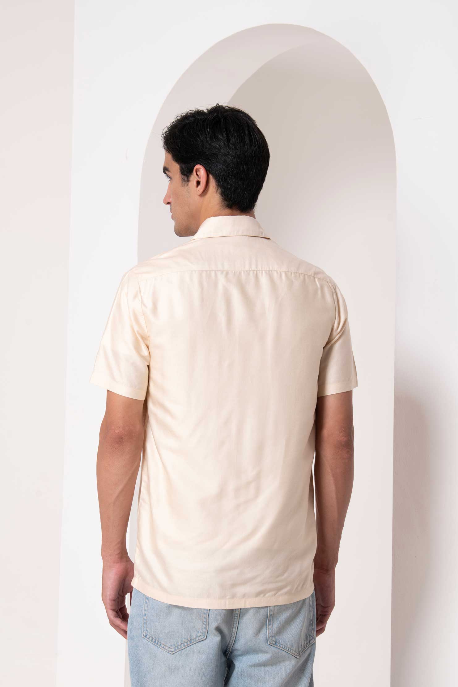 Beige Utility Pocket Shirt