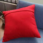 Bright Red Textured Cushion Cover (Pack of 1 Piece)
