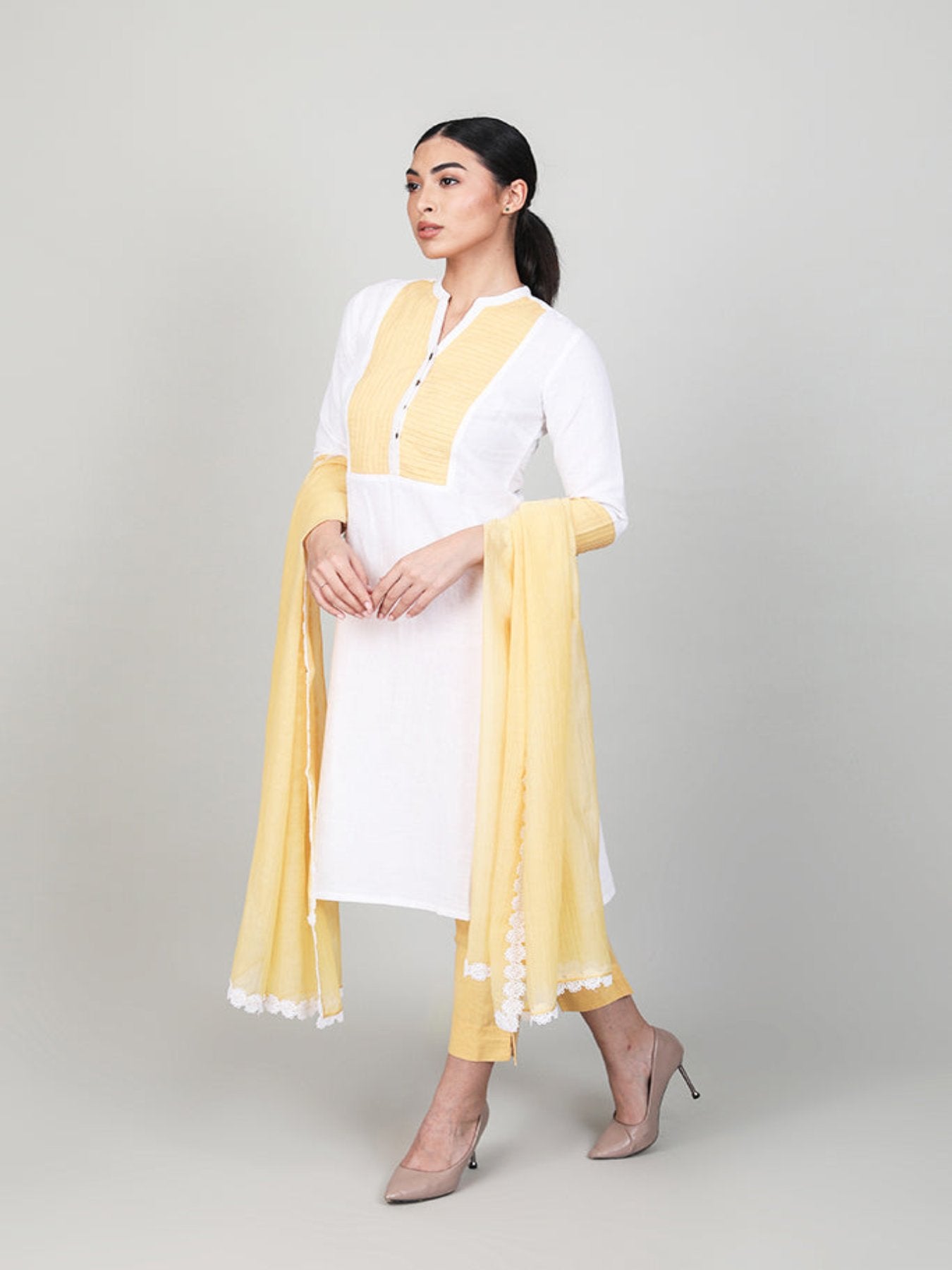 Elegantly Pleated Kurta Set