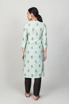 Pastel Embroidered Casual Kurta