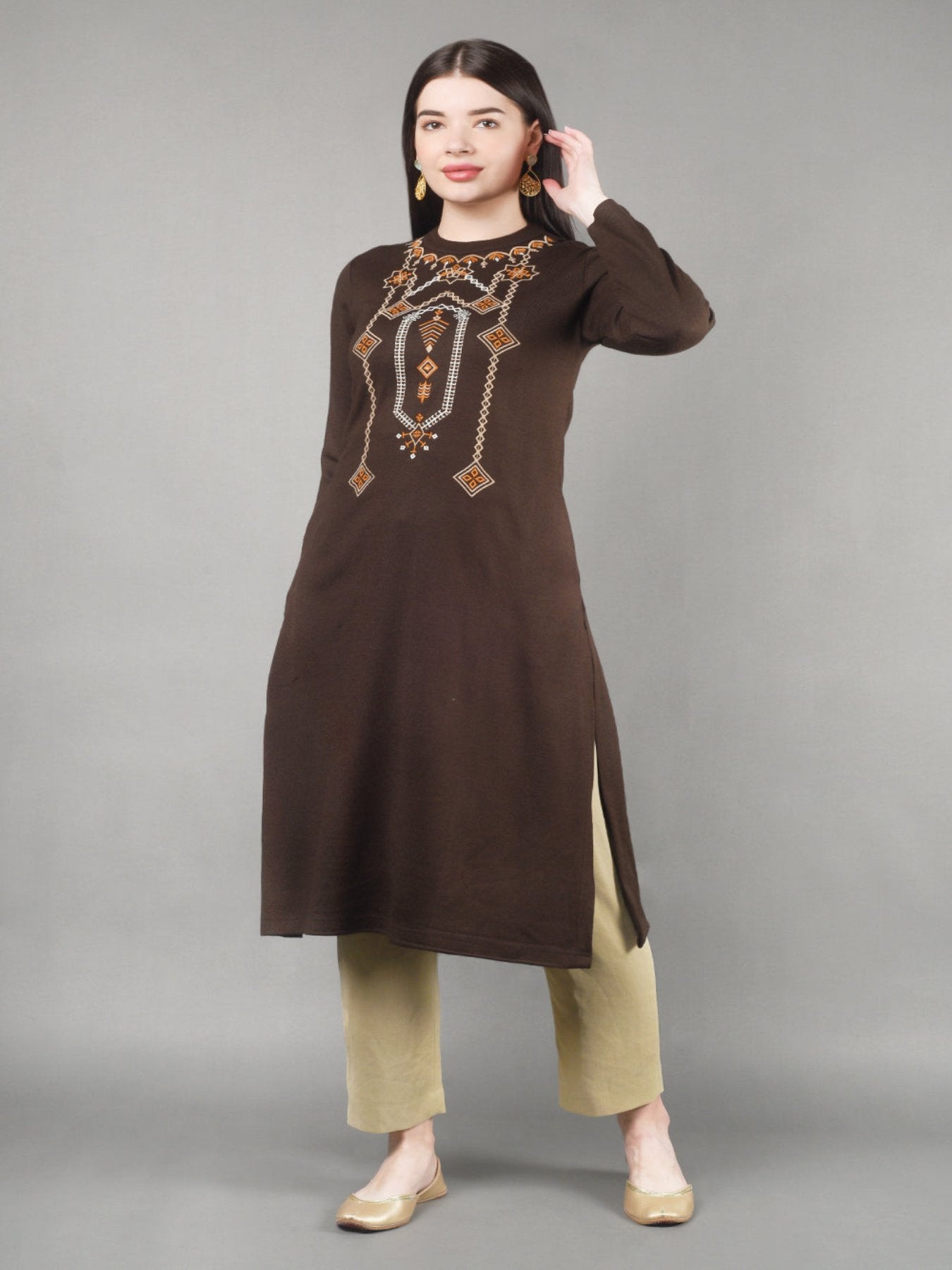 TRIBAL THEME EMBROIDERY KURTA