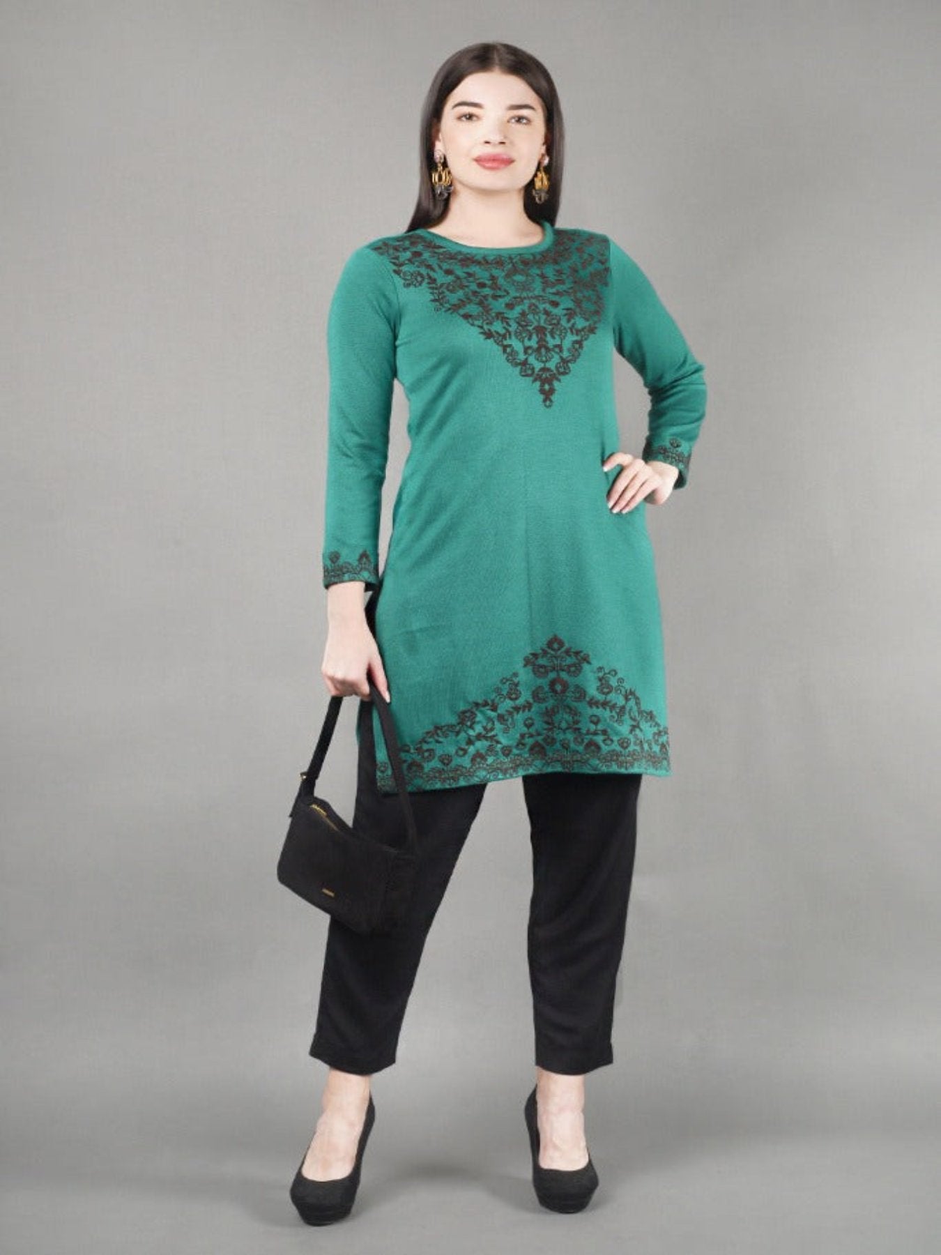 Short Embroidered Kurta