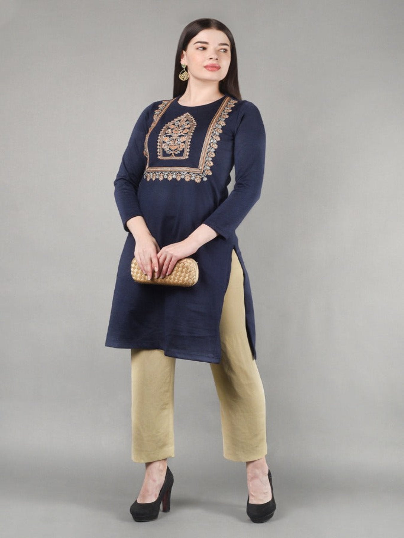 Yoke Embroidered Kurta