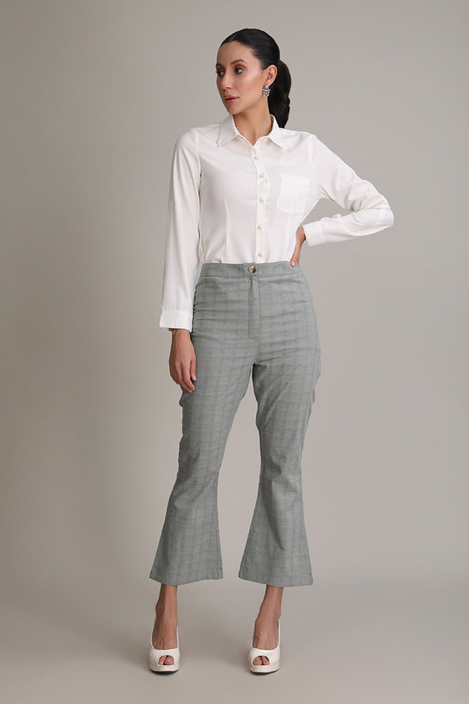Cool Grey Check Pants, Buy Pants For Women Online at Best Price
